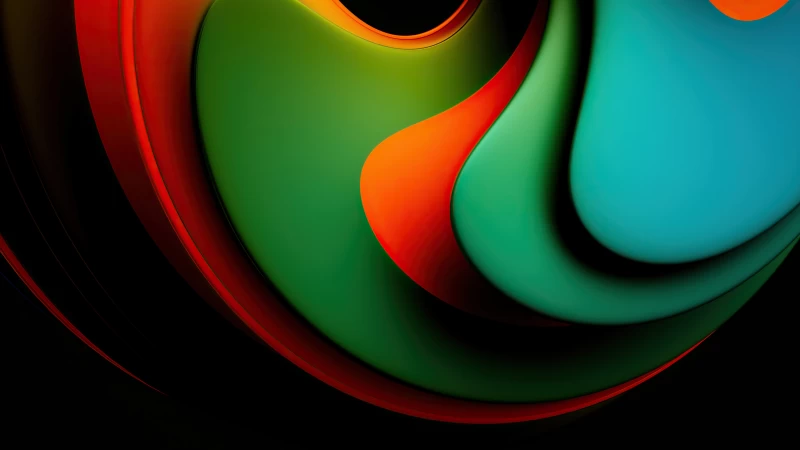 Colorful Shapes Abstraction Pattern 4K HD Abstract Wallpaper