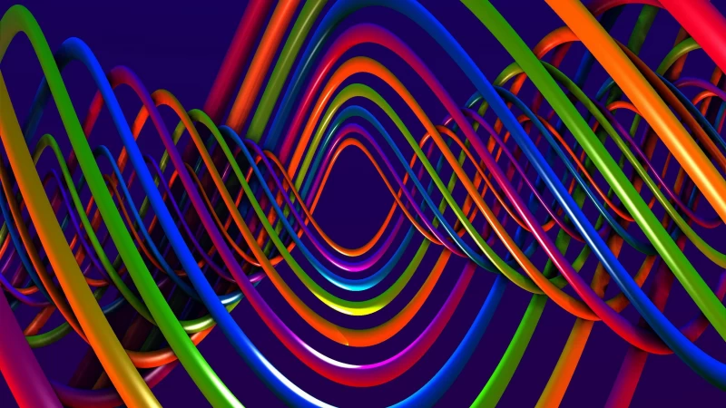 Colorful Wavy Lines Swirl Abstraction HD Abstract Wallpaper