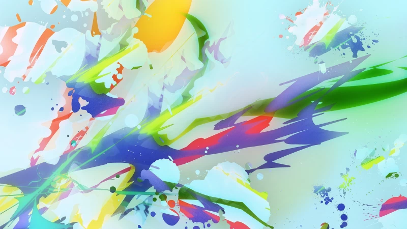 Variegated Paint Splash Colors HD Abstract Wallpaper