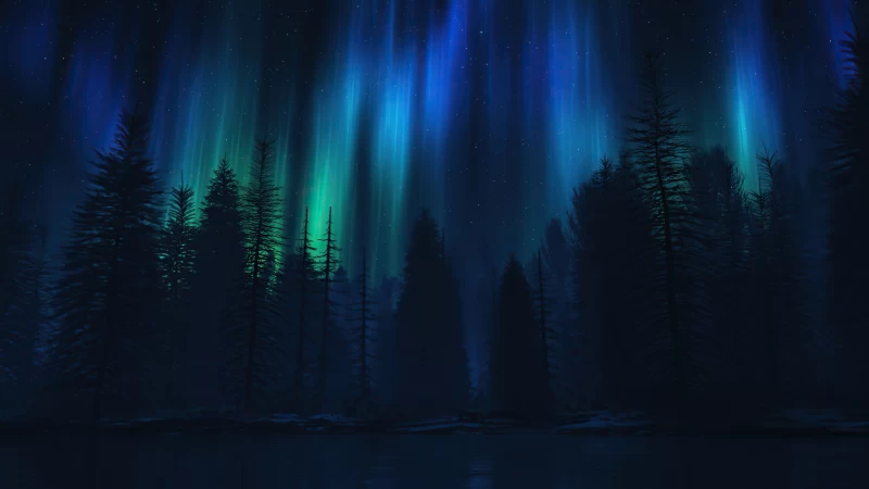 Aurora Fall 4k Wallpaper