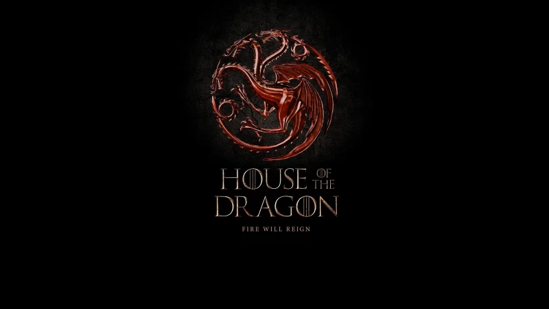 TV Show house of the dragon emblem Black desktop background